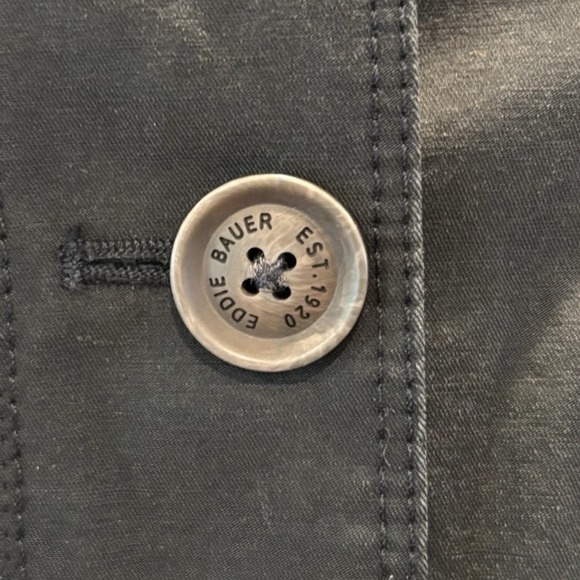 Eddie Bauer Black Utility Coat 🖤 Women's M‎ – Button Front Casual Jacket - Picture 3 of 6